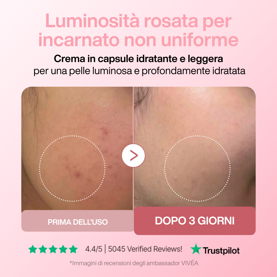 Crema Rosa in Capsule che Rimpolpa, Illumina e Uniforma